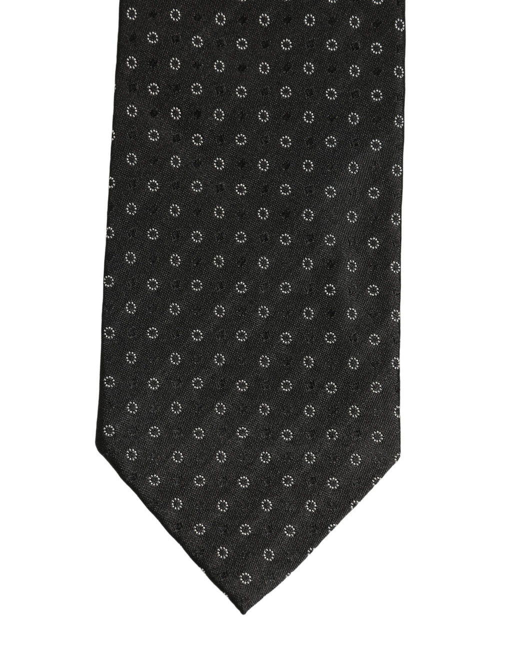 Dolce & Gabbana Schwarze geometrische Kreis verstellbare Krawatte Accessoire