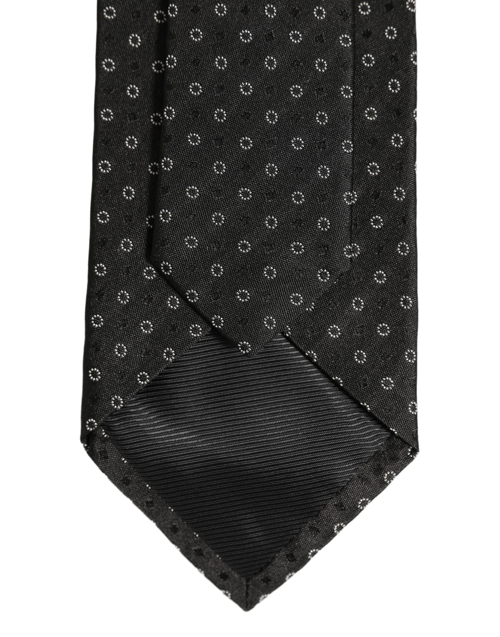 Dolce & Gabbana Schwarze geometrische Kreis verstellbare Krawatte Accessoire