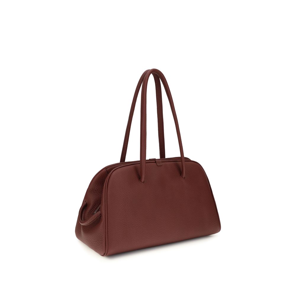Jacquemus Bordeaux Schultertasche aus Kalbsleder Bos Taurus