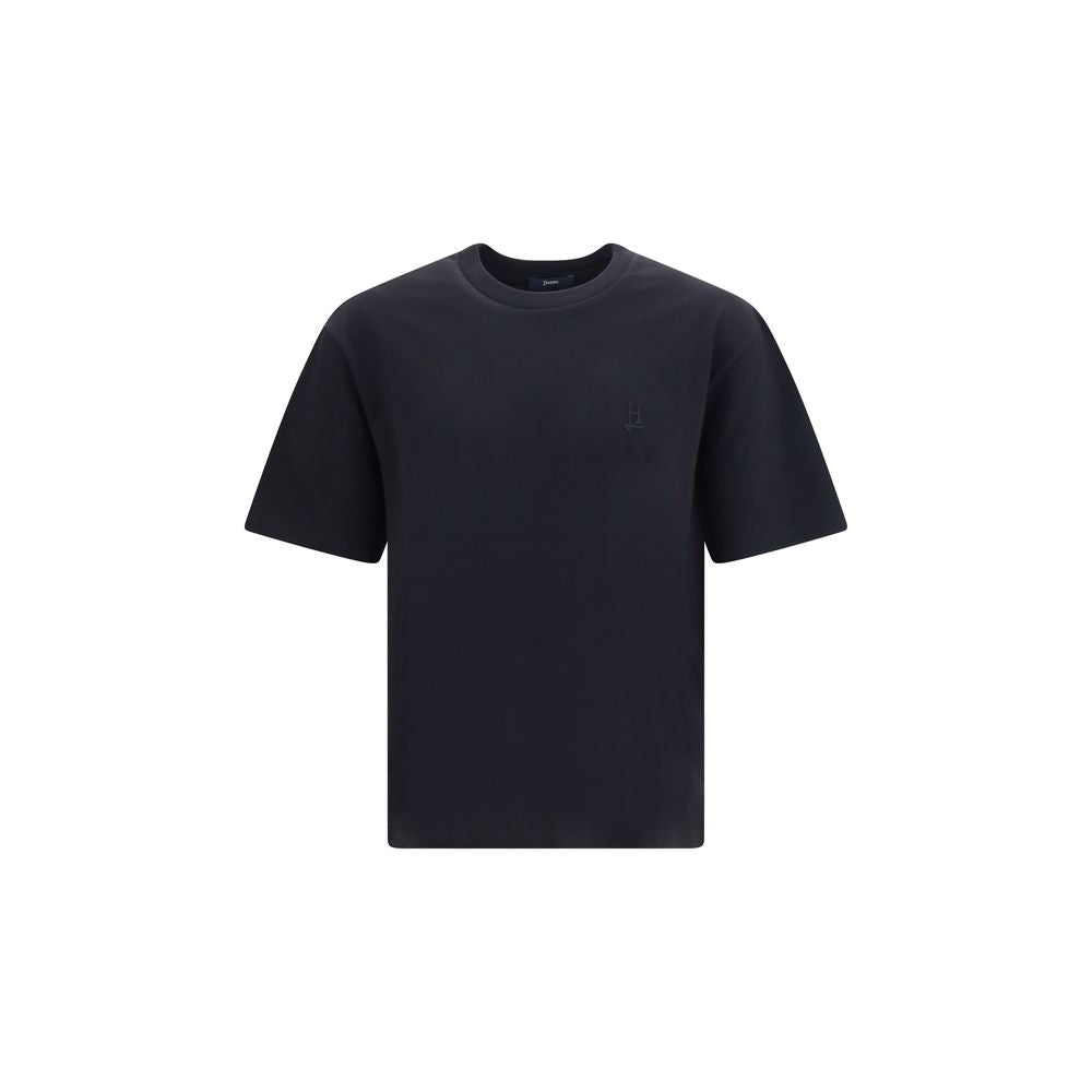 Herno T-Shirt aus schwarzer Baumwolle