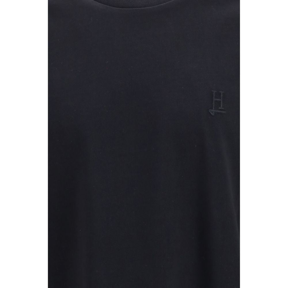 Herno T-Shirt aus schwarzer Baumwolle