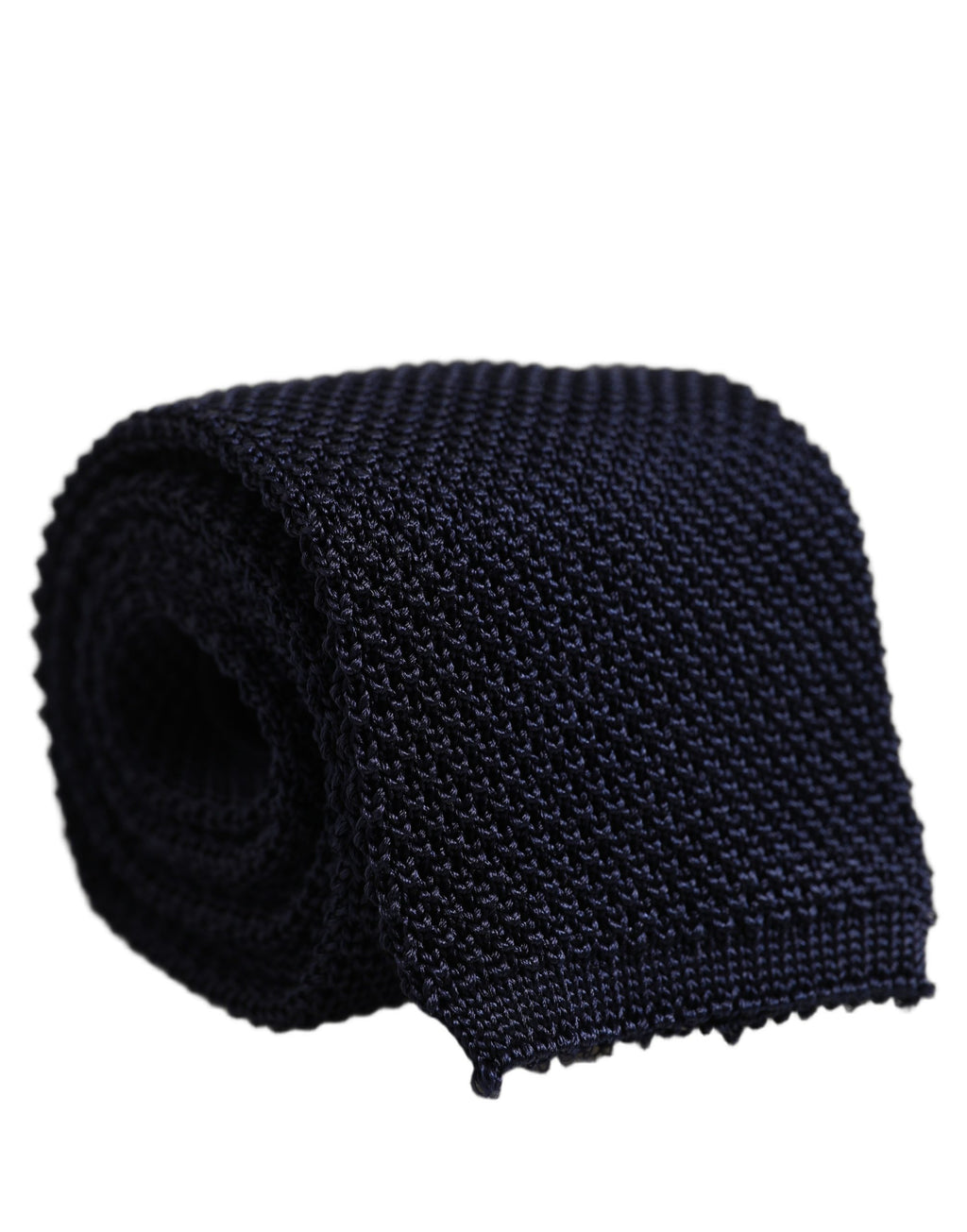 Dolce & Gabbana Dark Blue Textured Knitted Adjustable Necktie Accessory Tie