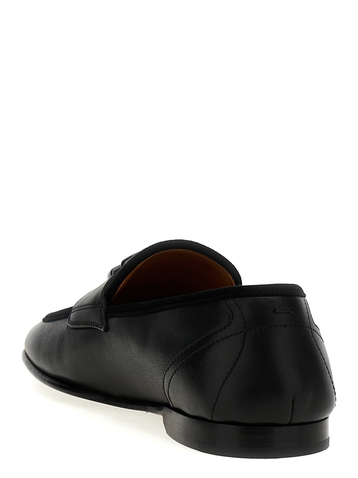Dolce & Gabbana Slip-On-Loafer aus schwarzem Kalbsleder