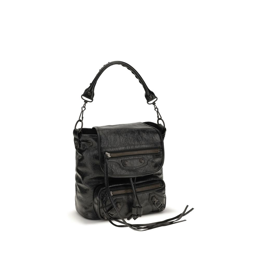 Balenciaga Schwarzer Lammlederrucksack Ovis Aries