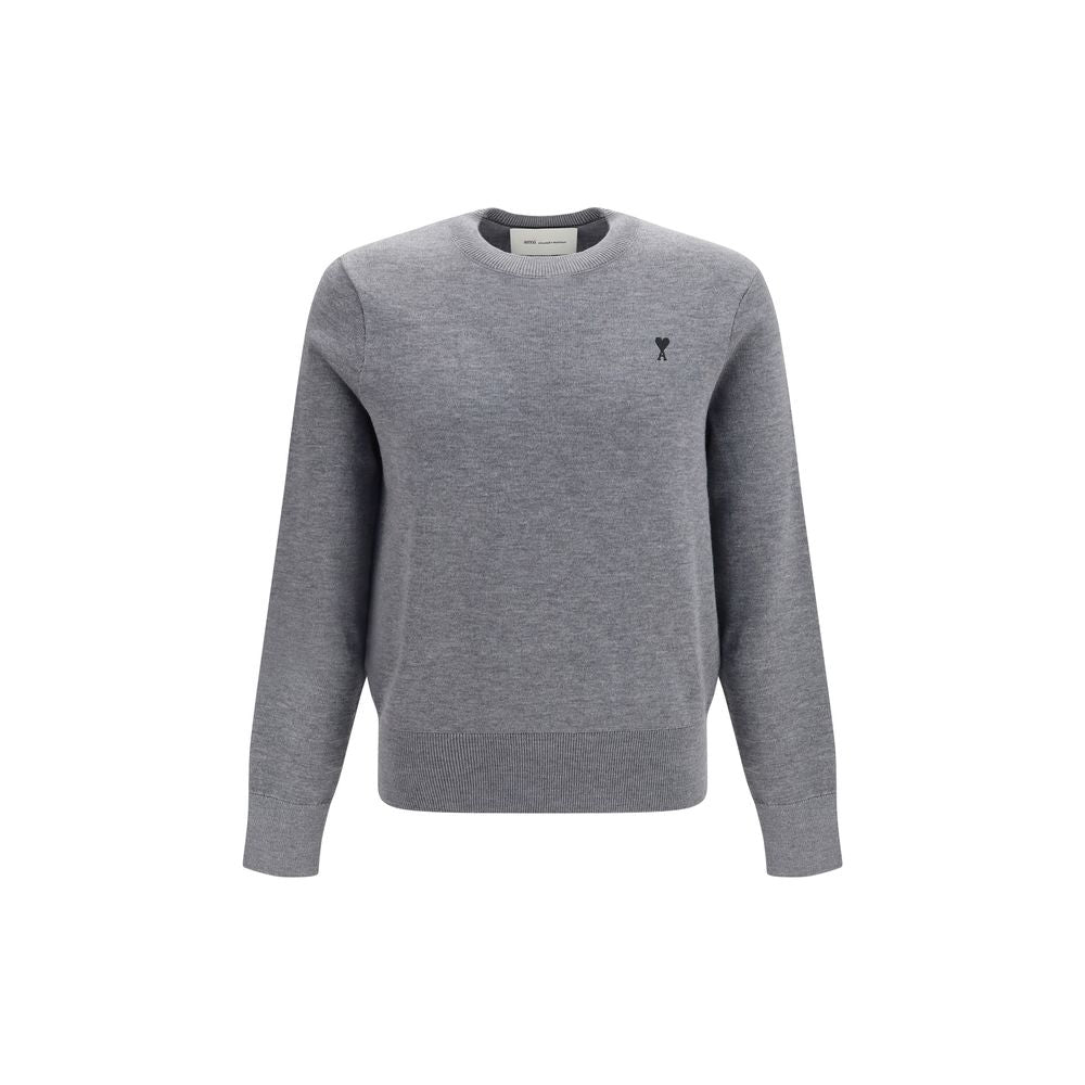 Ami Paris Graues Woll-Oves-Aries-Sweatshirt