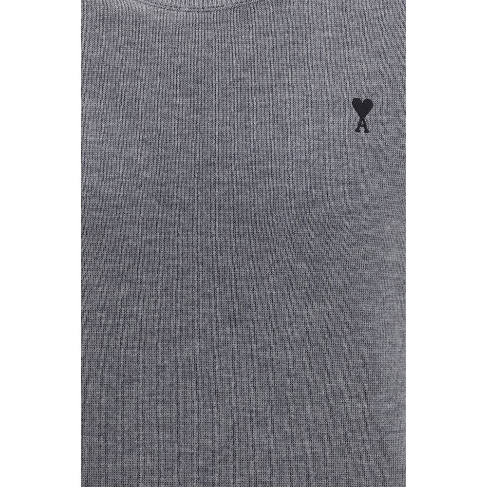 Ami Paris Graues Woll-Oves-Aries-Sweatshirt