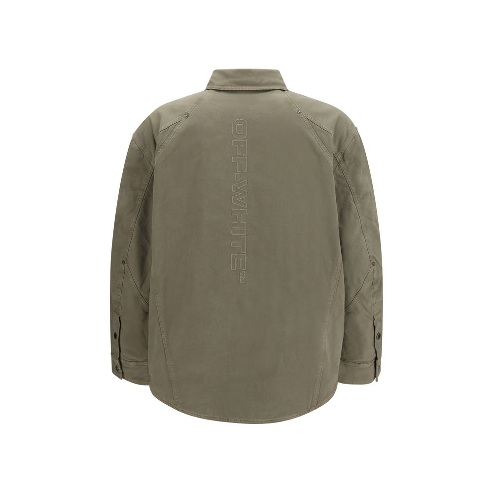 Off-White Bicolor Baumwoll-Shell-Jacke
