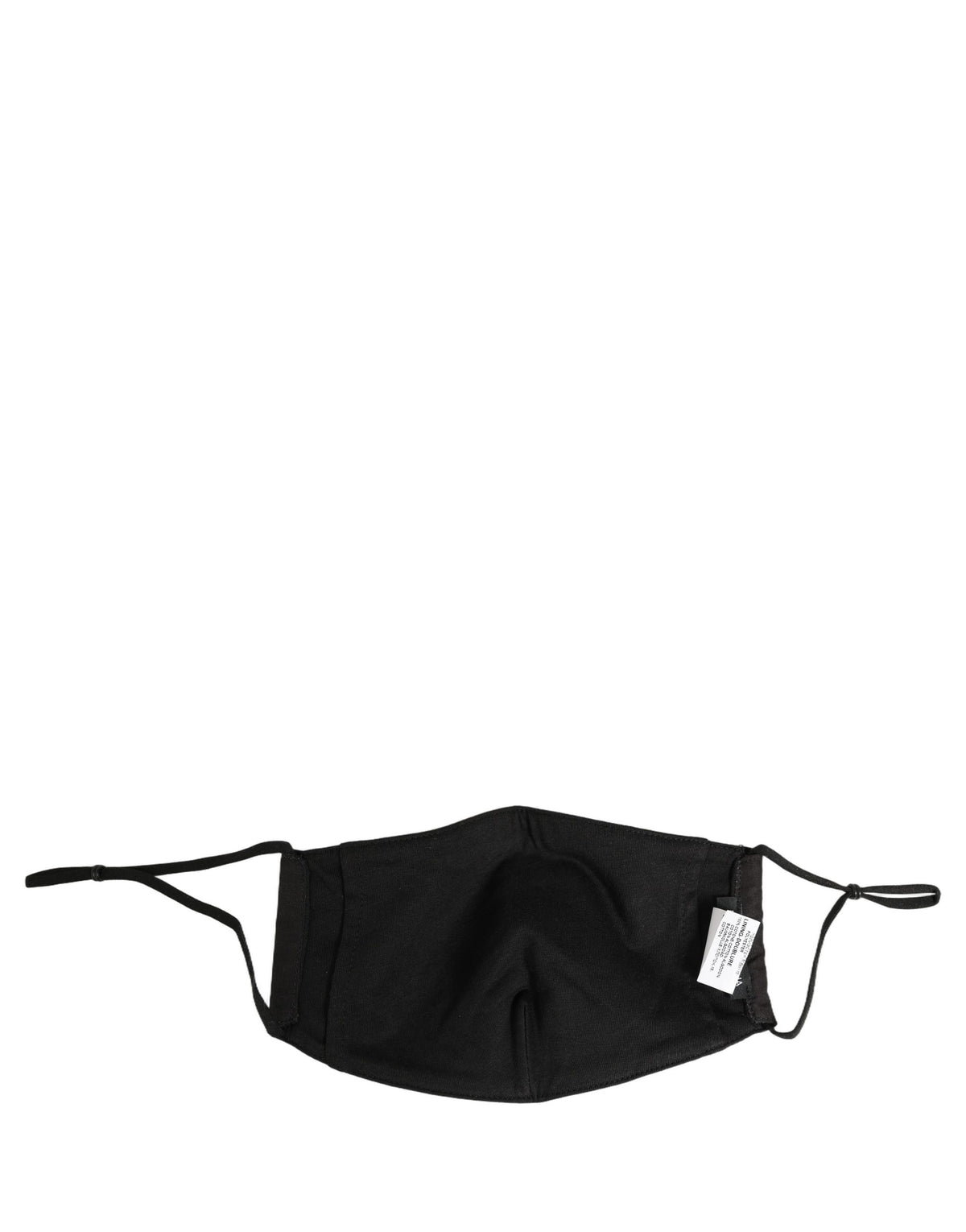 Dolce & Gabbana Schwarz-Weiß-Logo Barock Elastischer Ohrriemen Gesichtsmaske