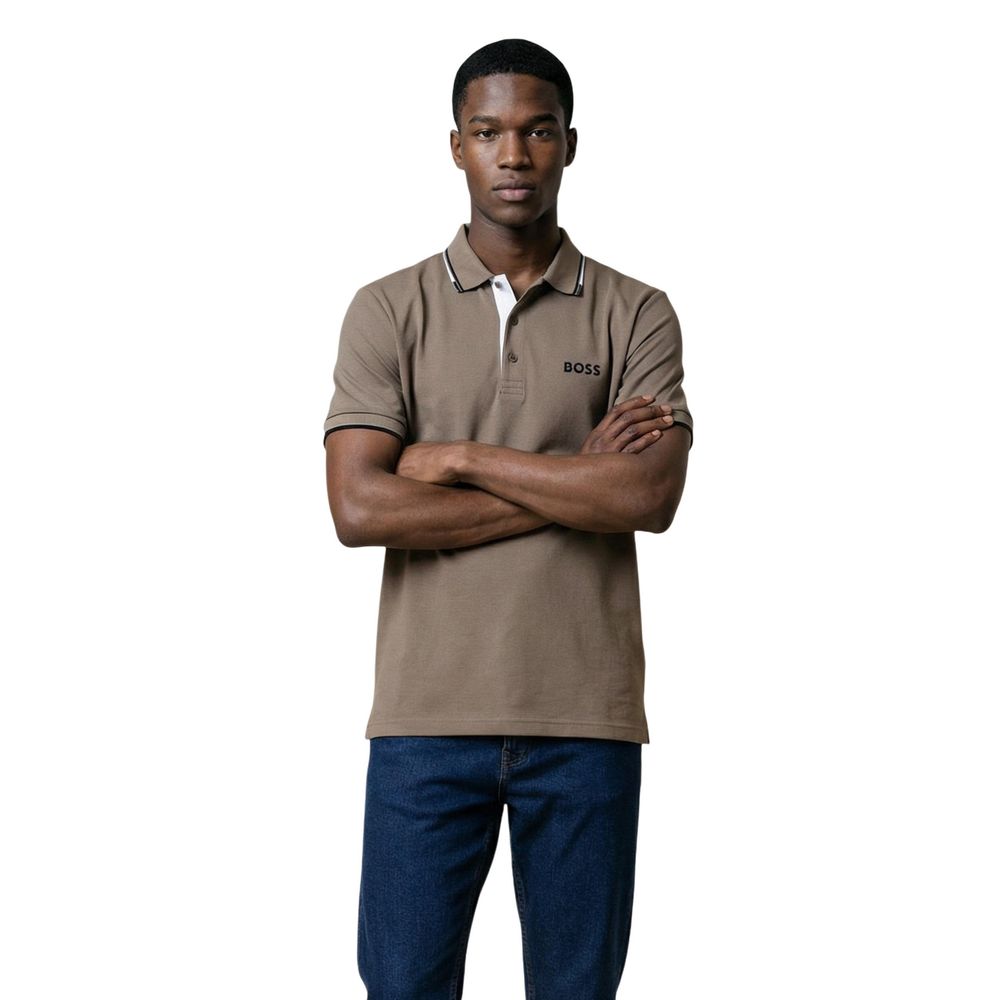 Hugo Boss Beiges Baumwoll-Polohemd
