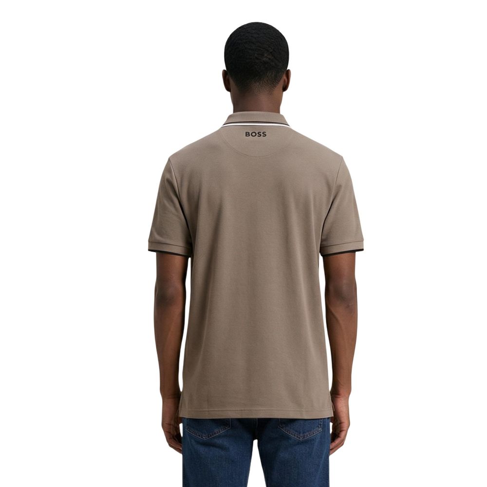 Hugo Boss Beiges Baumwoll-Polohemd