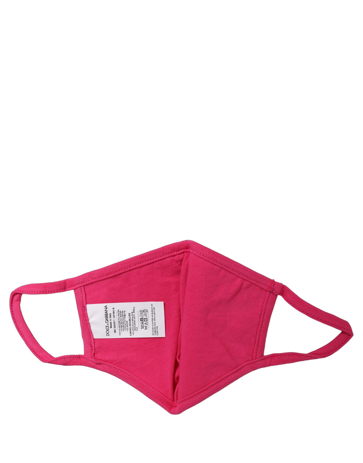 Dolce & Gabbana Rosa Polyester DG CASA Logo Elastischer Ohrbügel Mundschutz