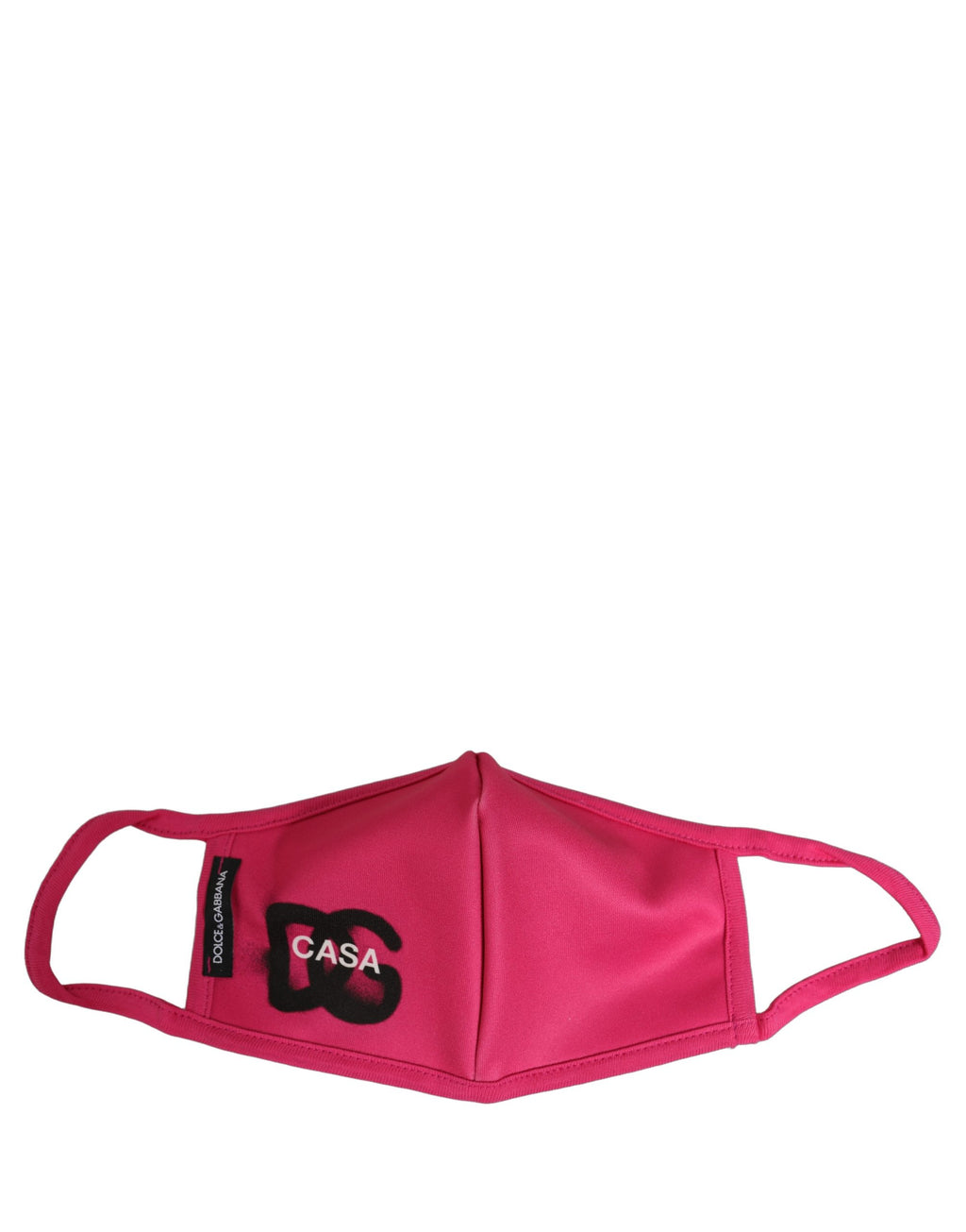 Dolce & Gabbana Rosa Polyester DG CASA Logo Elastischer Ohrbügel Mundschutz