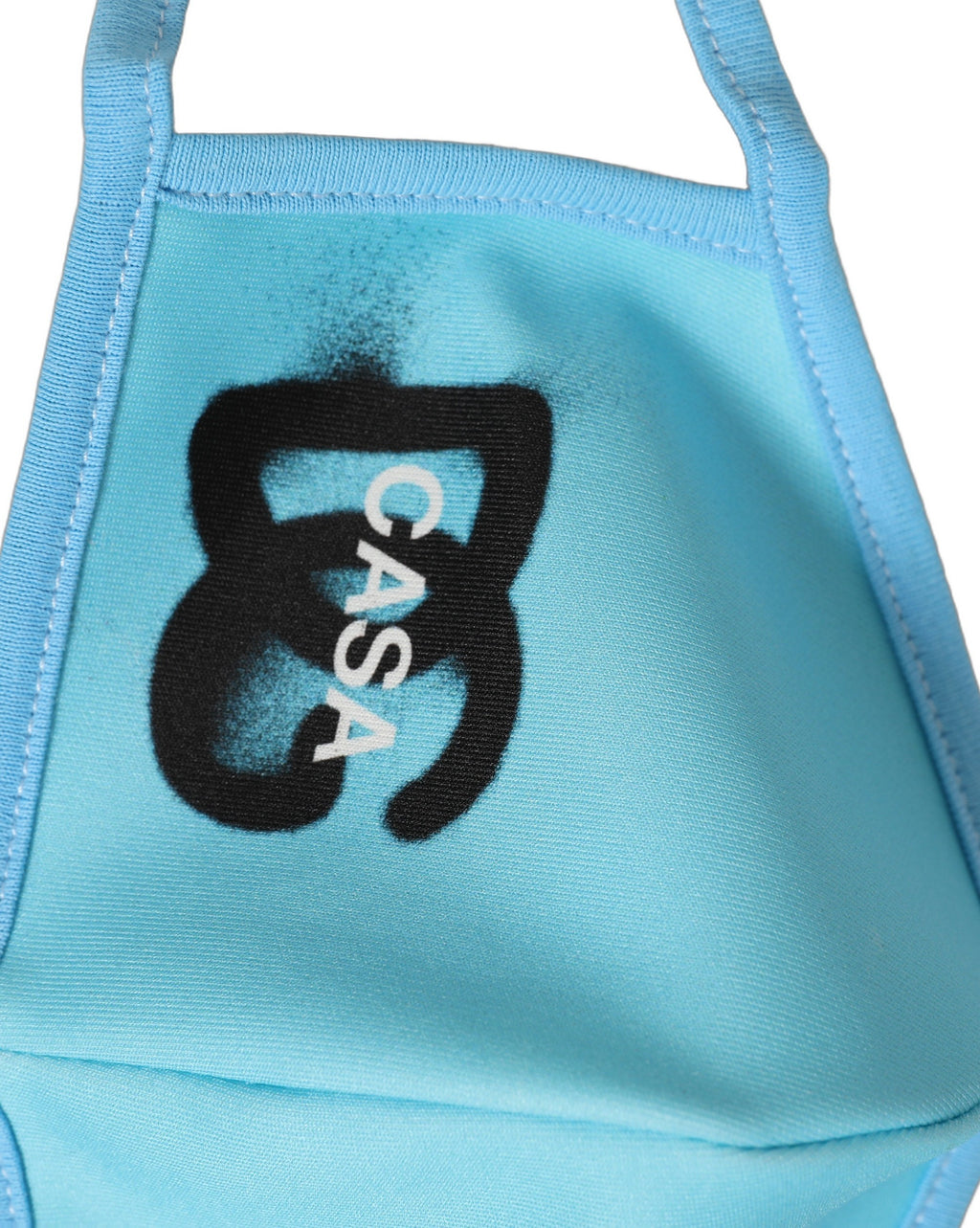 Dolce & Gabbana Blaue Polyester DG CASA Logo Elastischer Ohrriemen Mundschutz