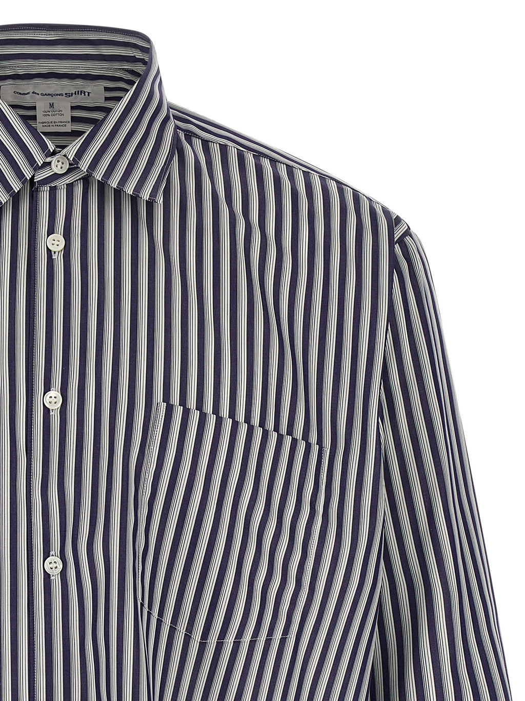 Comme Des Garçons blaue Baumwollbluse