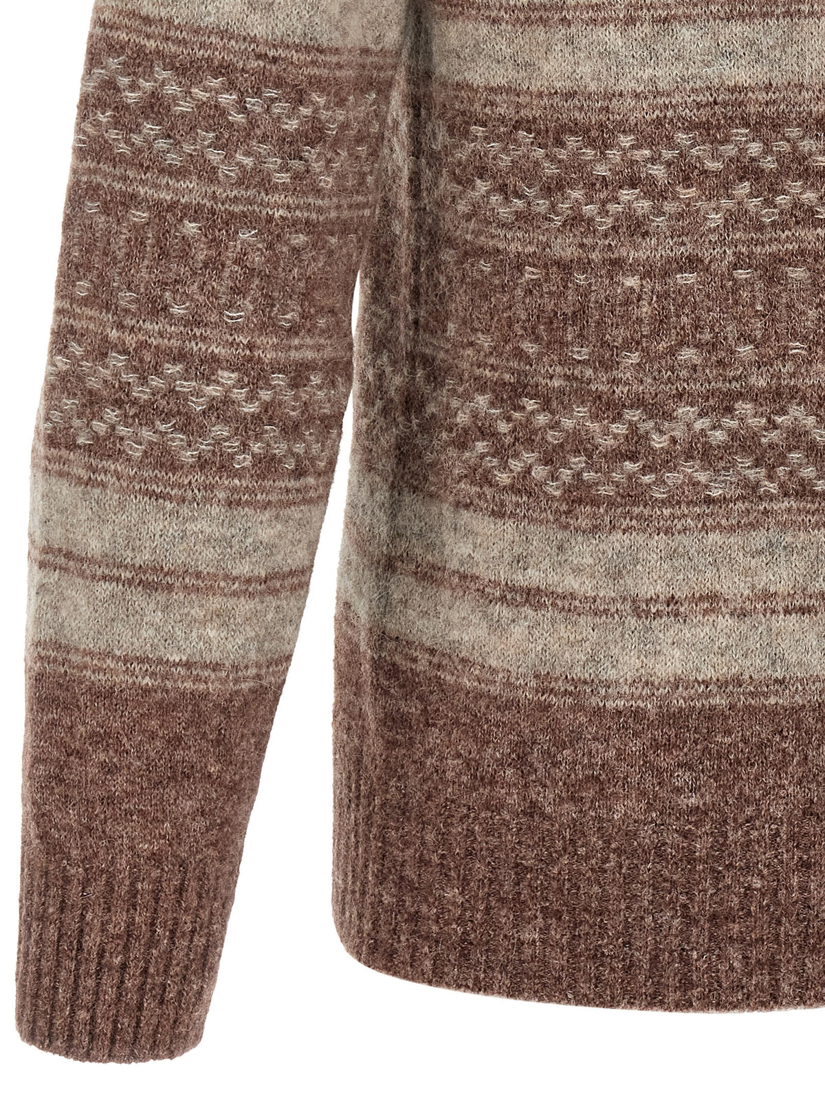 Brunello Cucinelli Brauner Alpaka-Leder Cardigan
