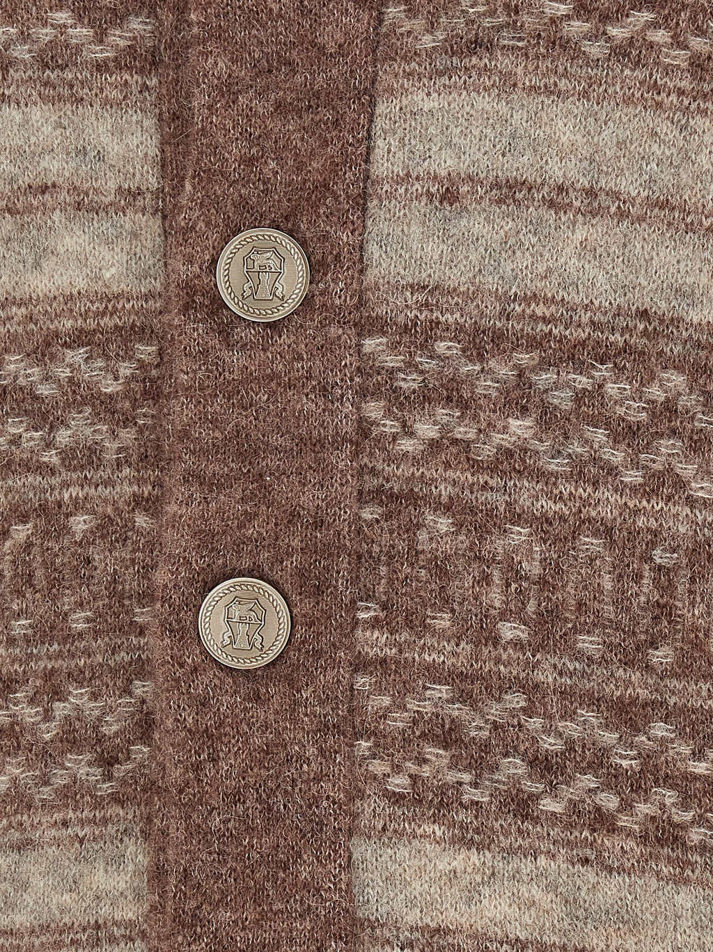 Brunello Cucinelli Brauner Alpaka-Leder Cardigan