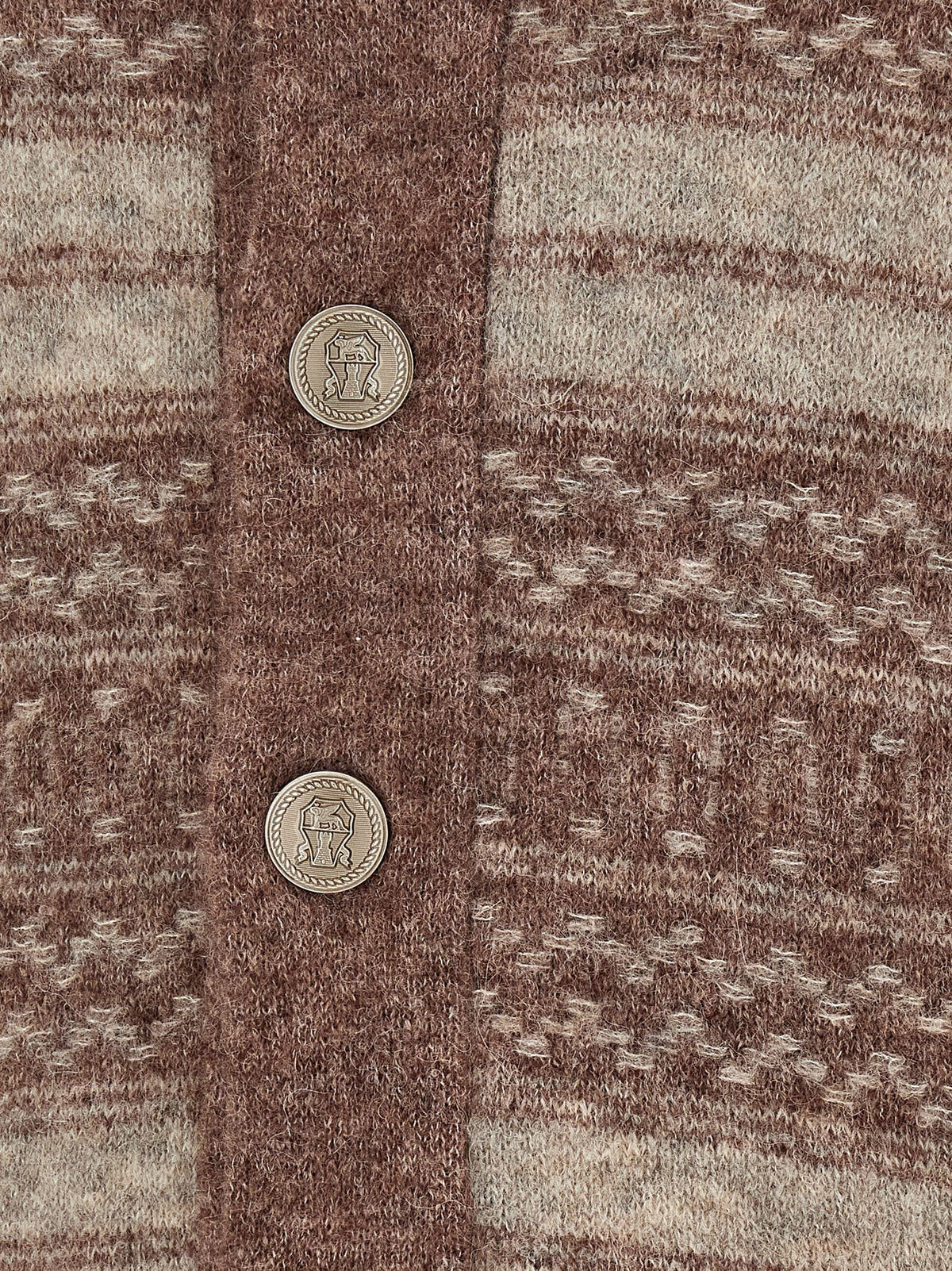 Brunello Cucinelli Brauner Alpaka-Leder Cardigan