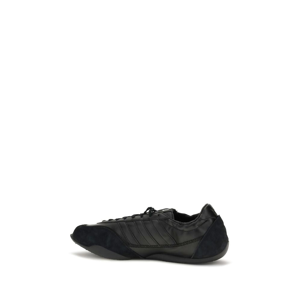 Y-3 Schwarze Kalbsleder-Sneaker aus Bos Taurus