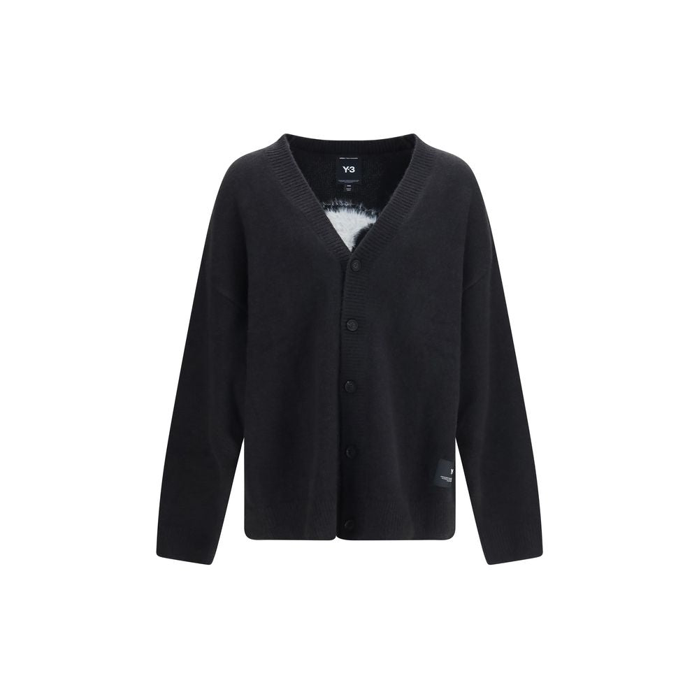 Y-3 Cardigan aus schwarzem Polyamid