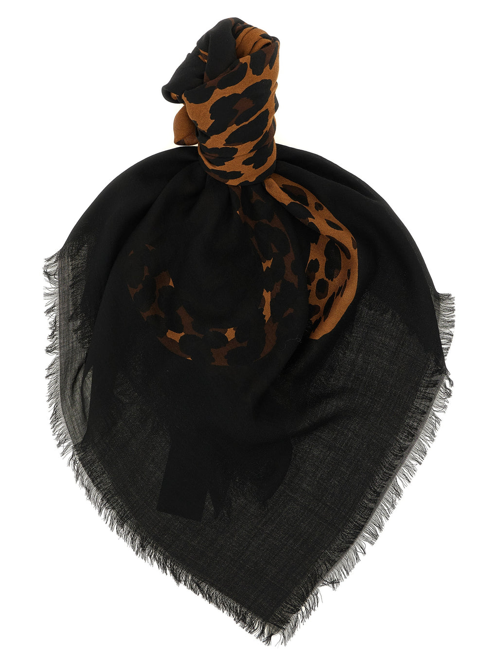 Saint Laurent Foulard aus schwarzer Wolle