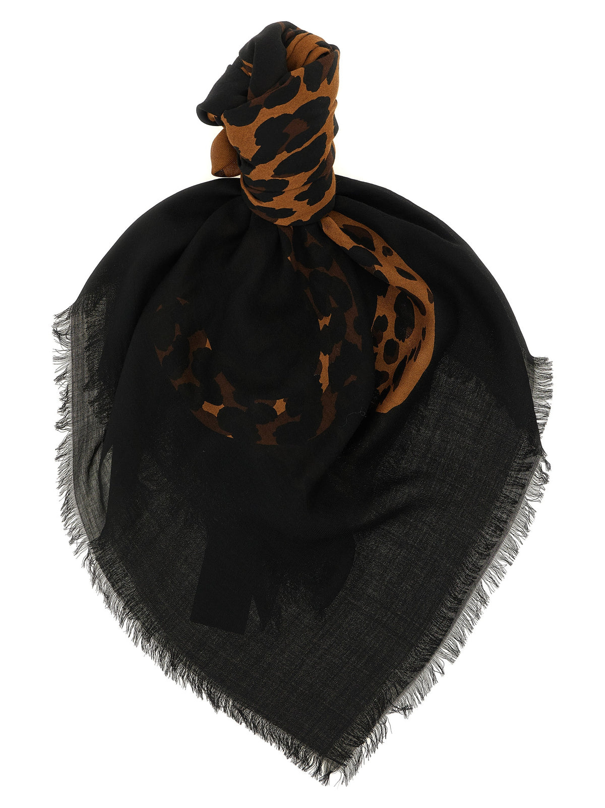 Saint Laurent Foulard aus schwarzer Wolle