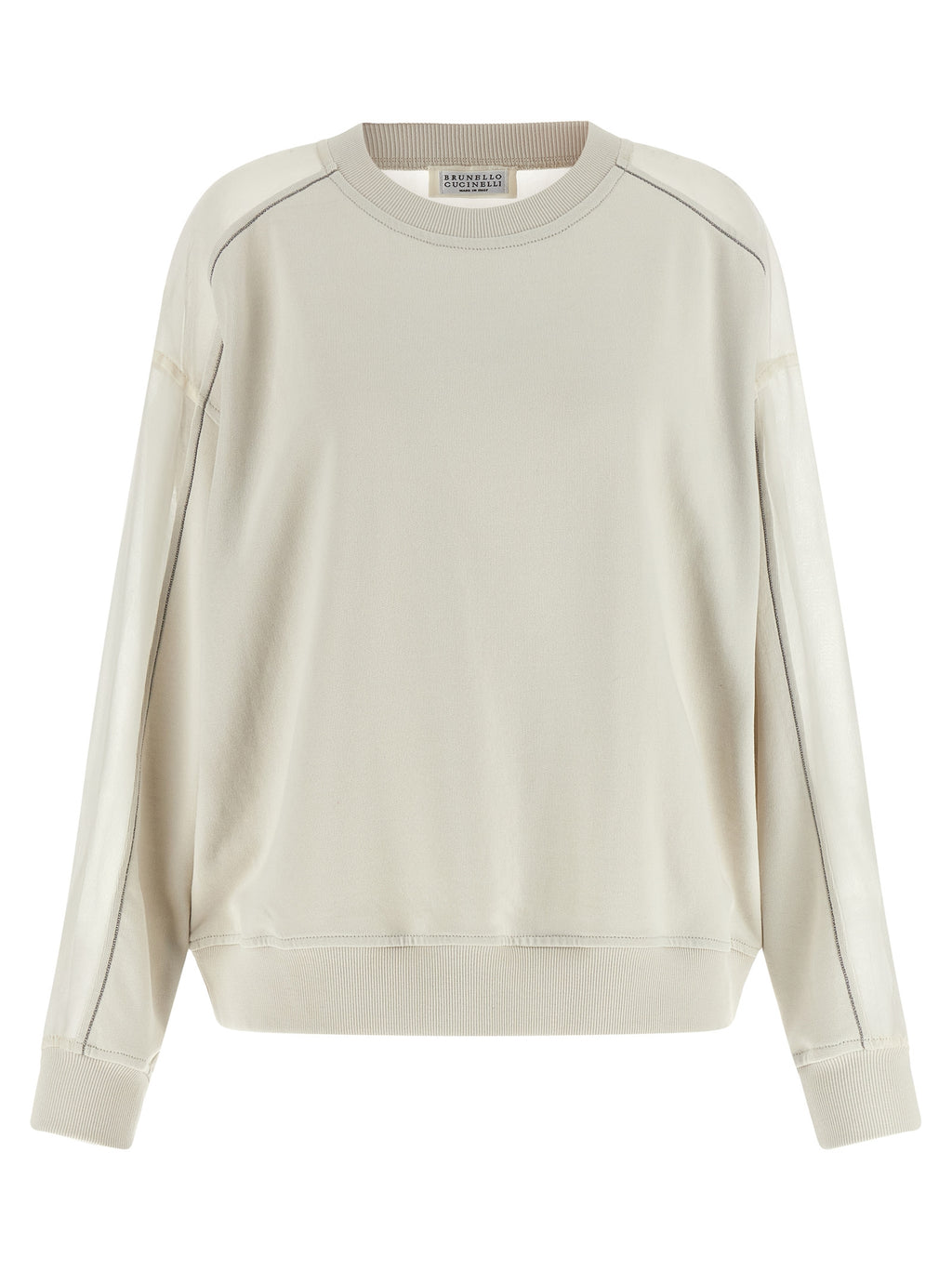 Brunello Cucinelli Weißes Baumwoll-Sweatshirt