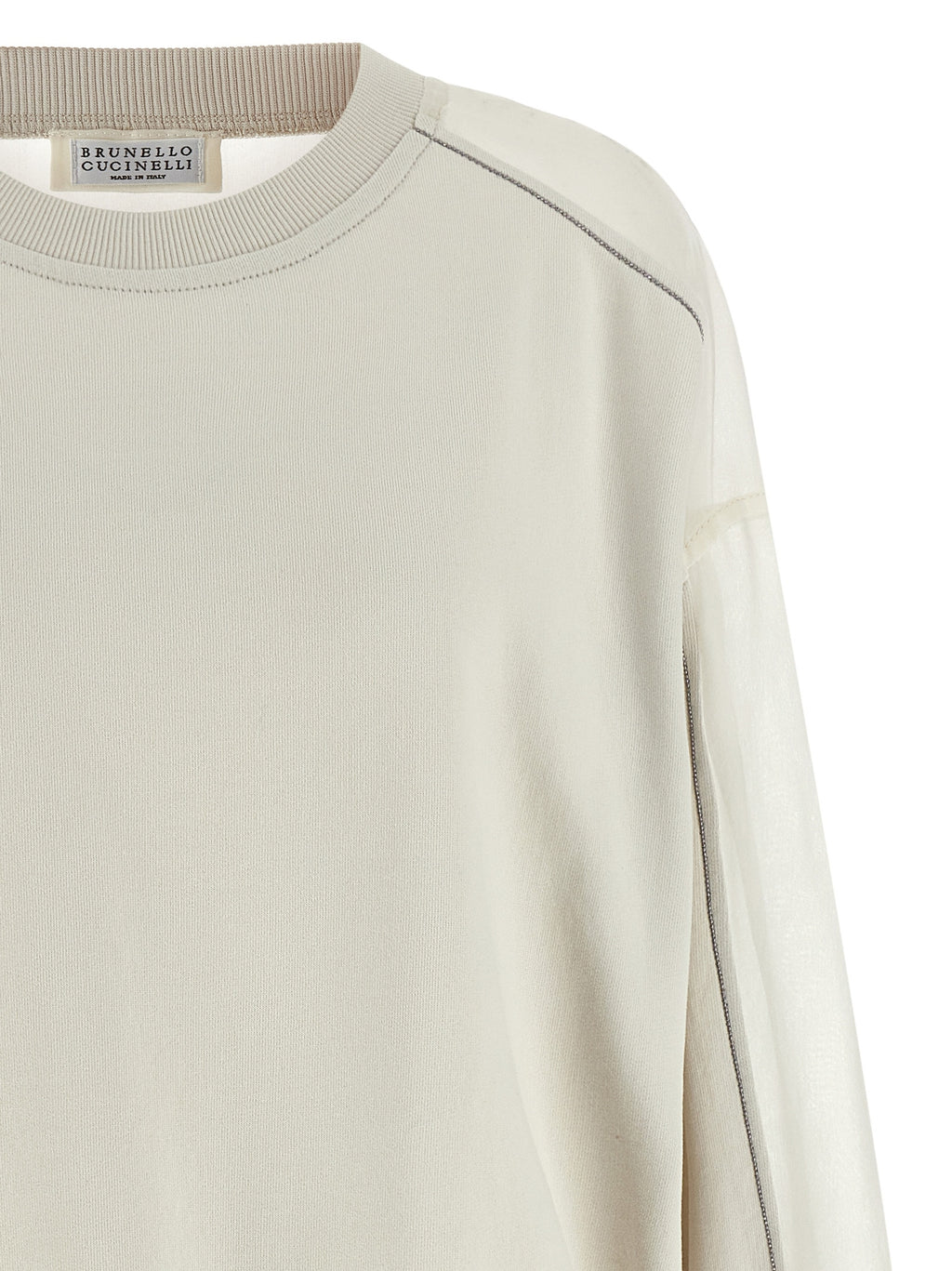 Brunello Cucinelli Weißes Baumwoll-Sweatshirt