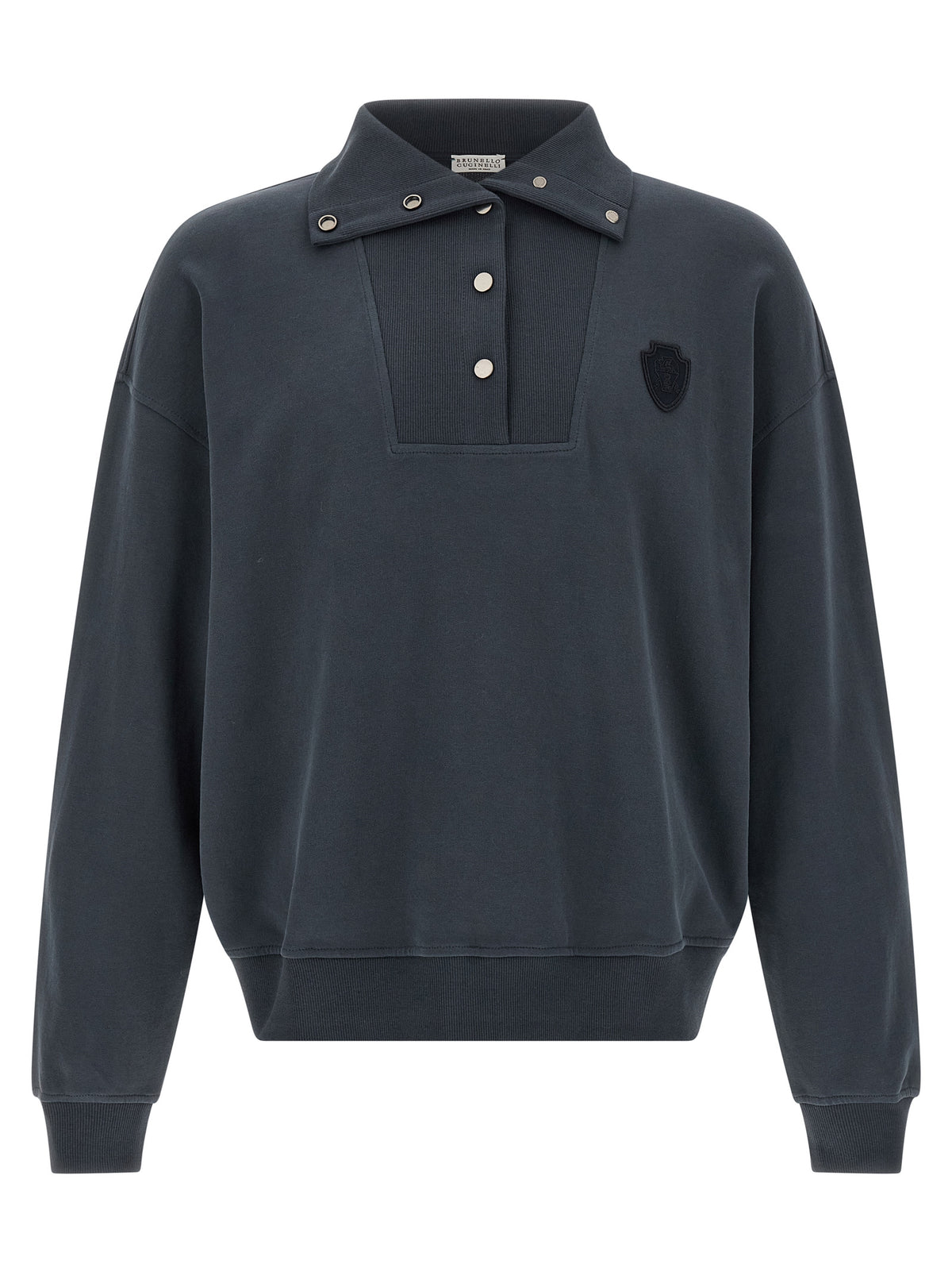 Brunello Cucinelli Blaues Baumwoll-Sweatshirt