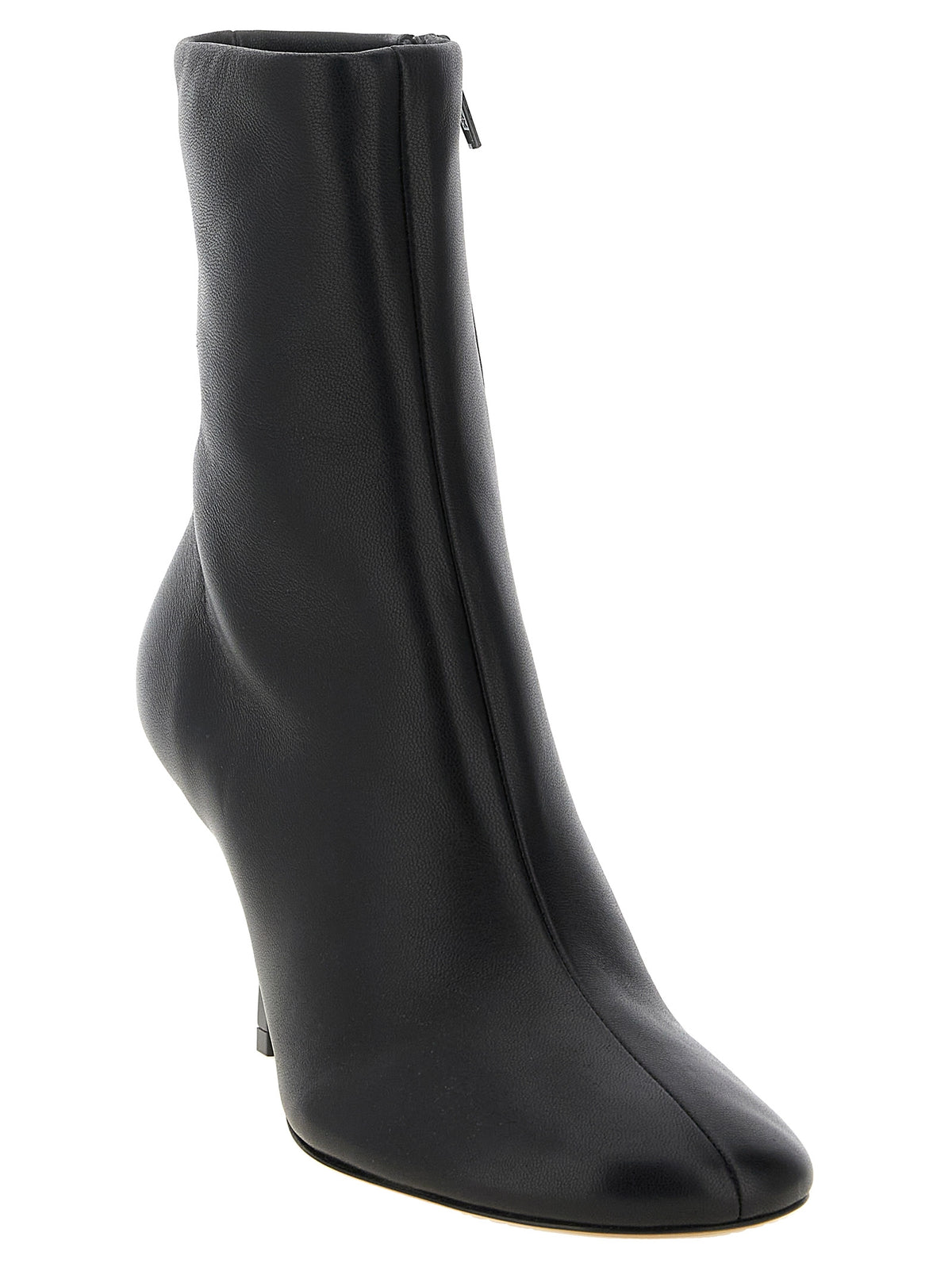 Jacquemus Schwarze Ankle Boots aus Lammleder