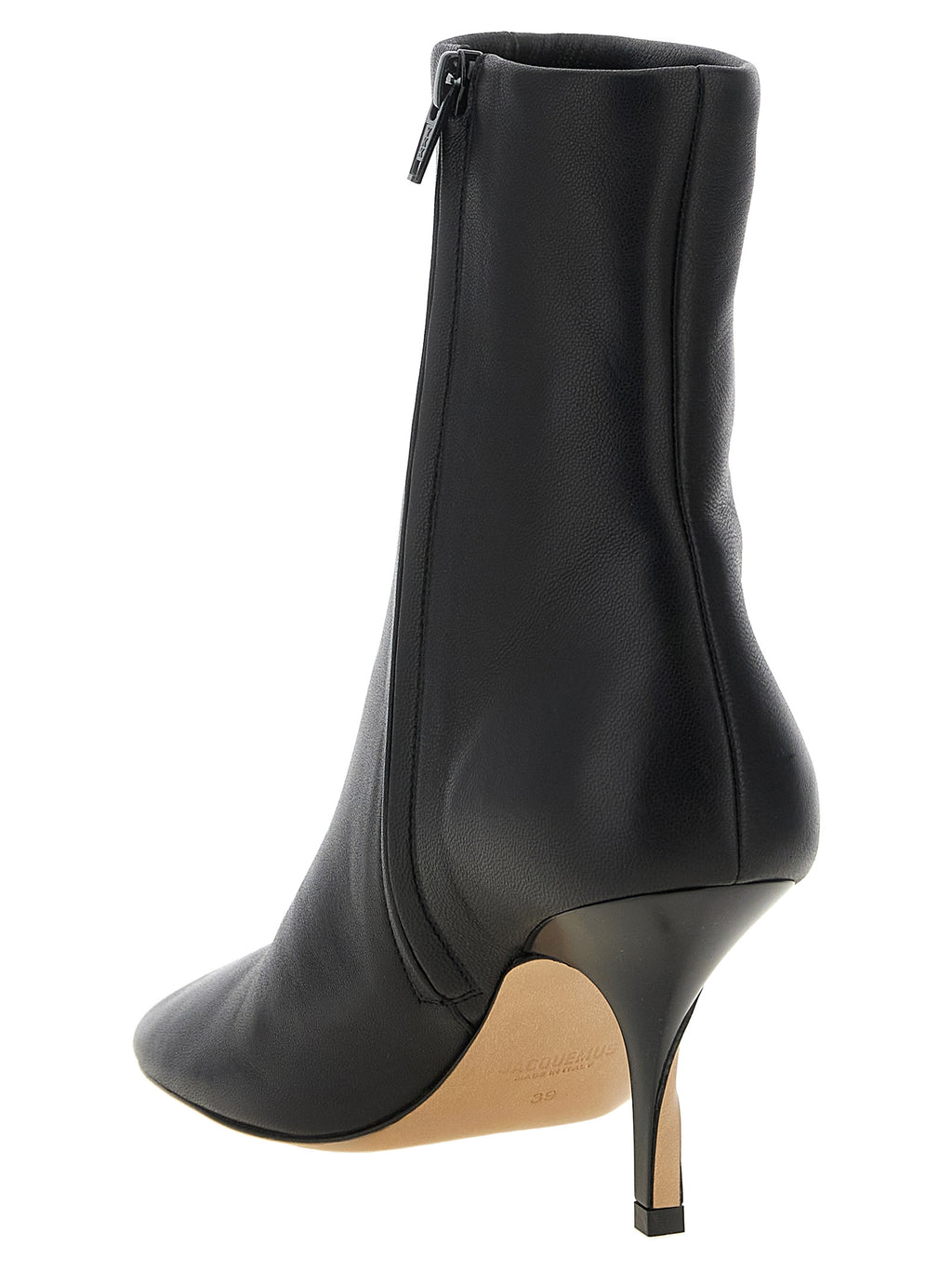 Jacquemus Schwarze Ankle Boots aus Lammleder