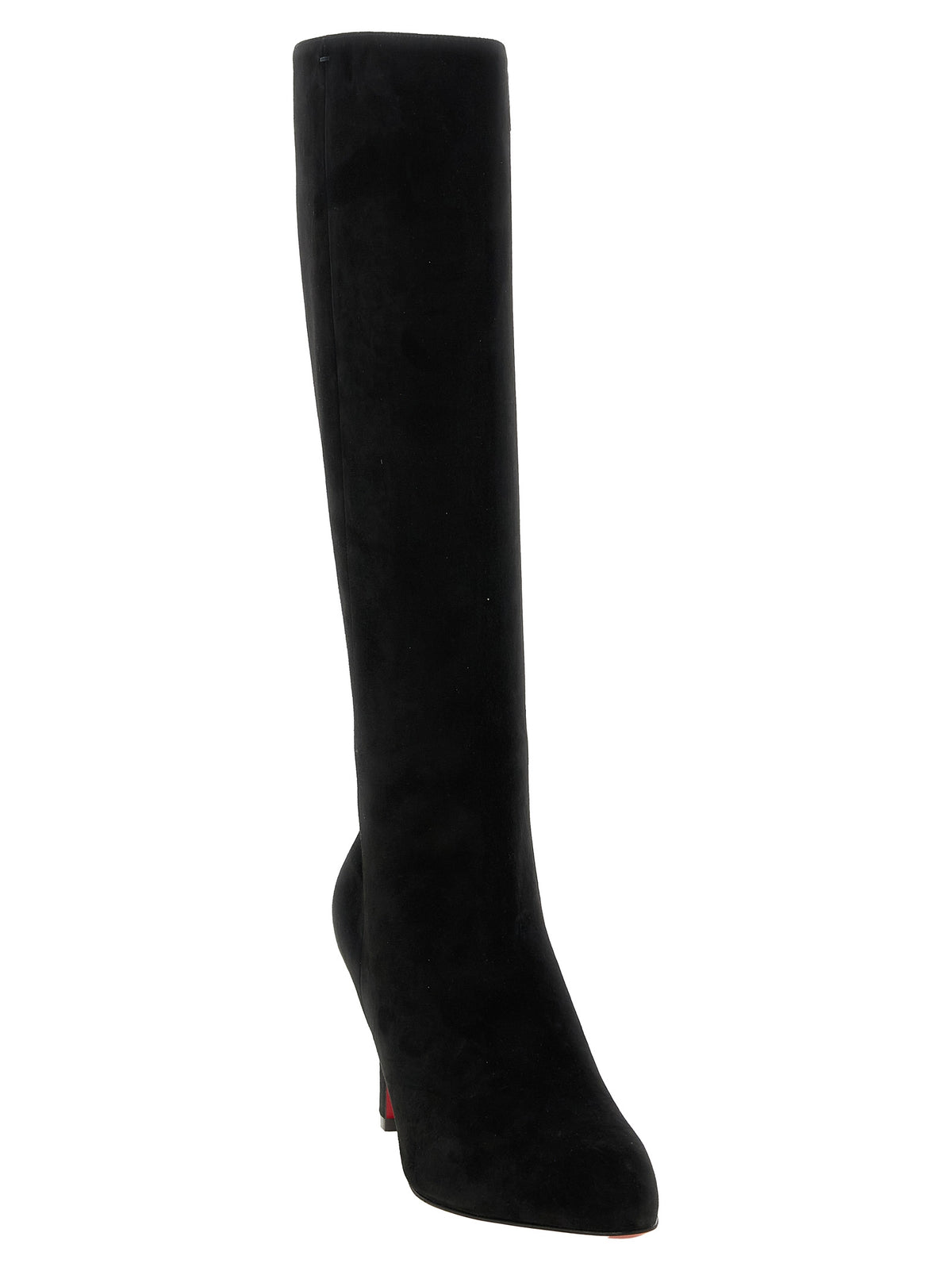 Christian Louboutin Black Calfskin Over The Knee