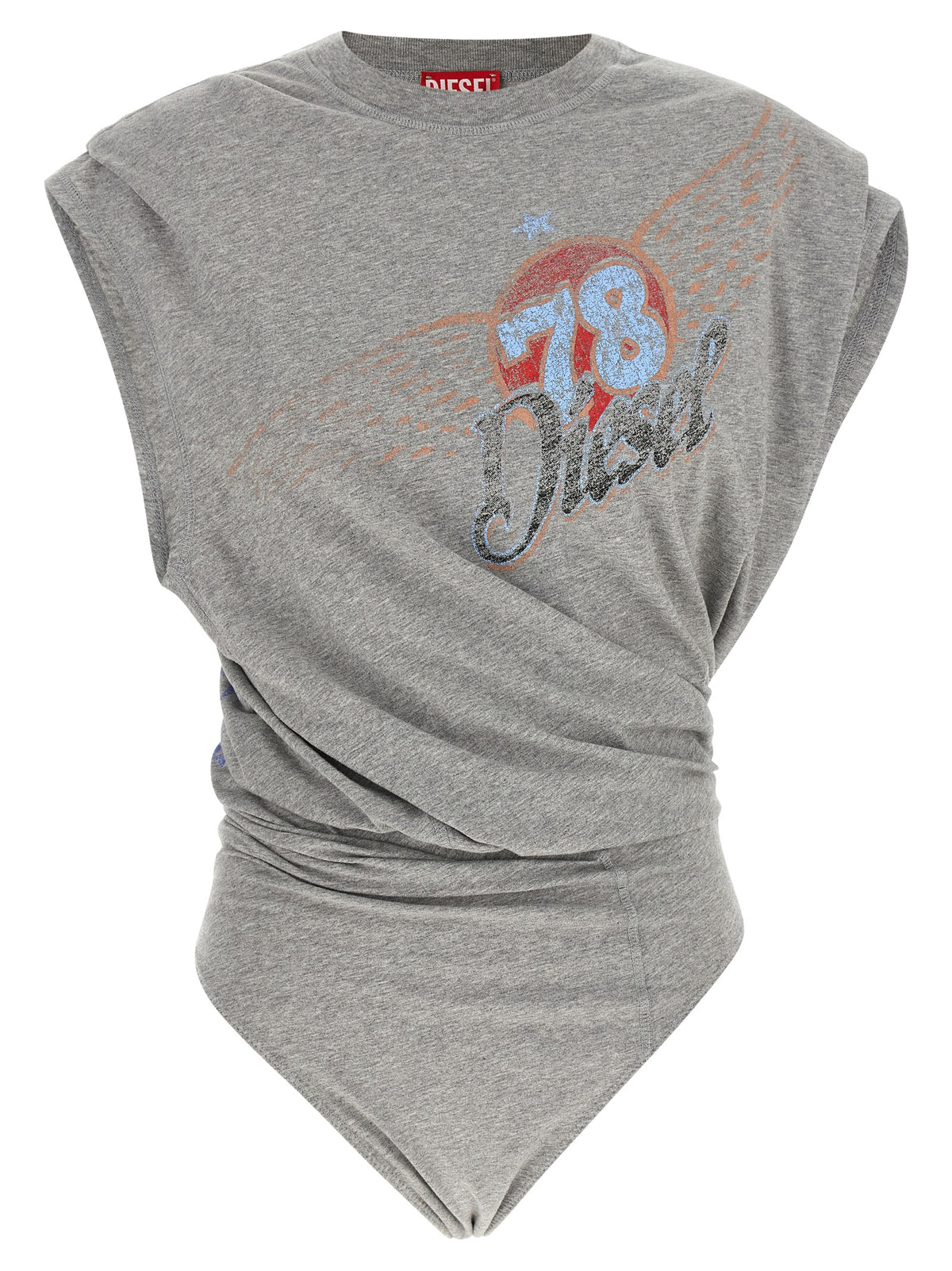 Diesel Gray Cotton Bodysuit