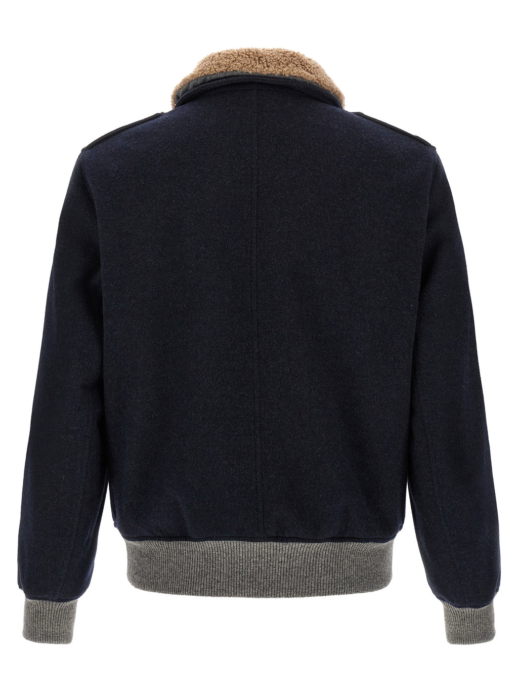 Brunello Cucinelli Bomberjacke aus blauem Kaschmir