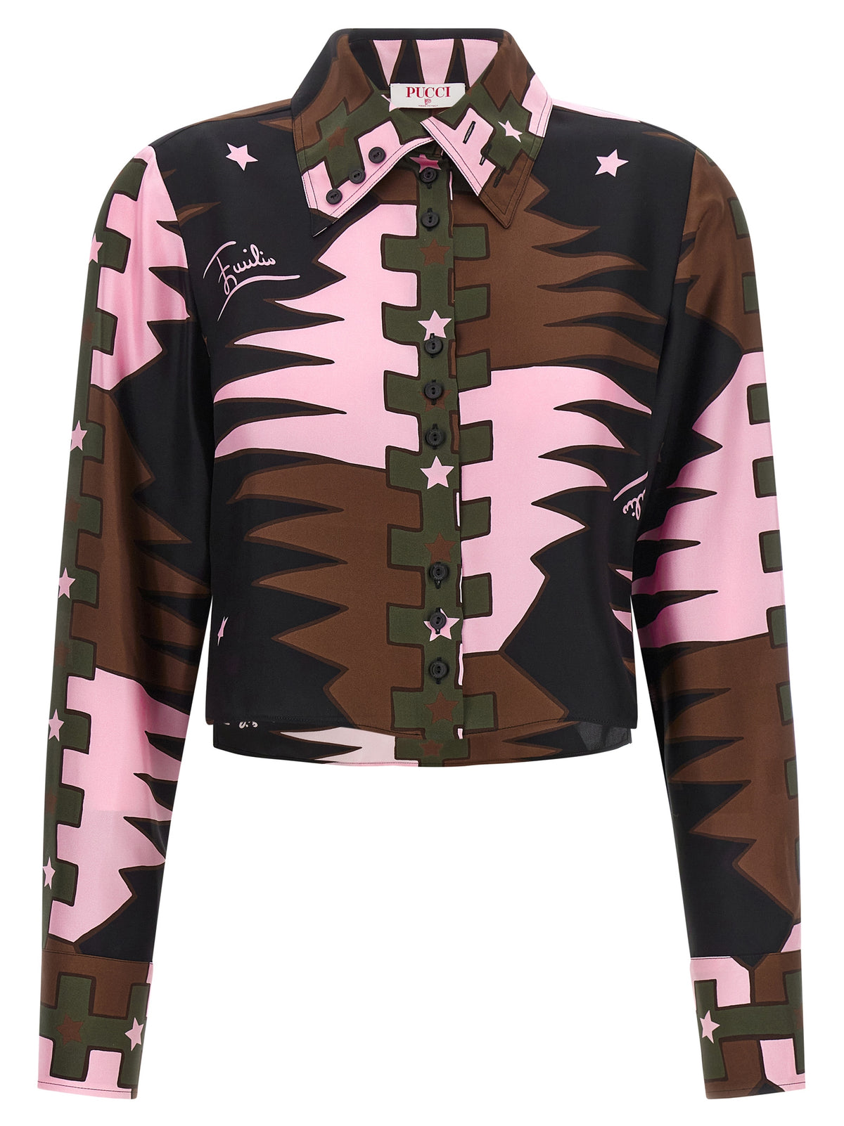 Emilio Pucci Mehrfarbige Seidenbluse