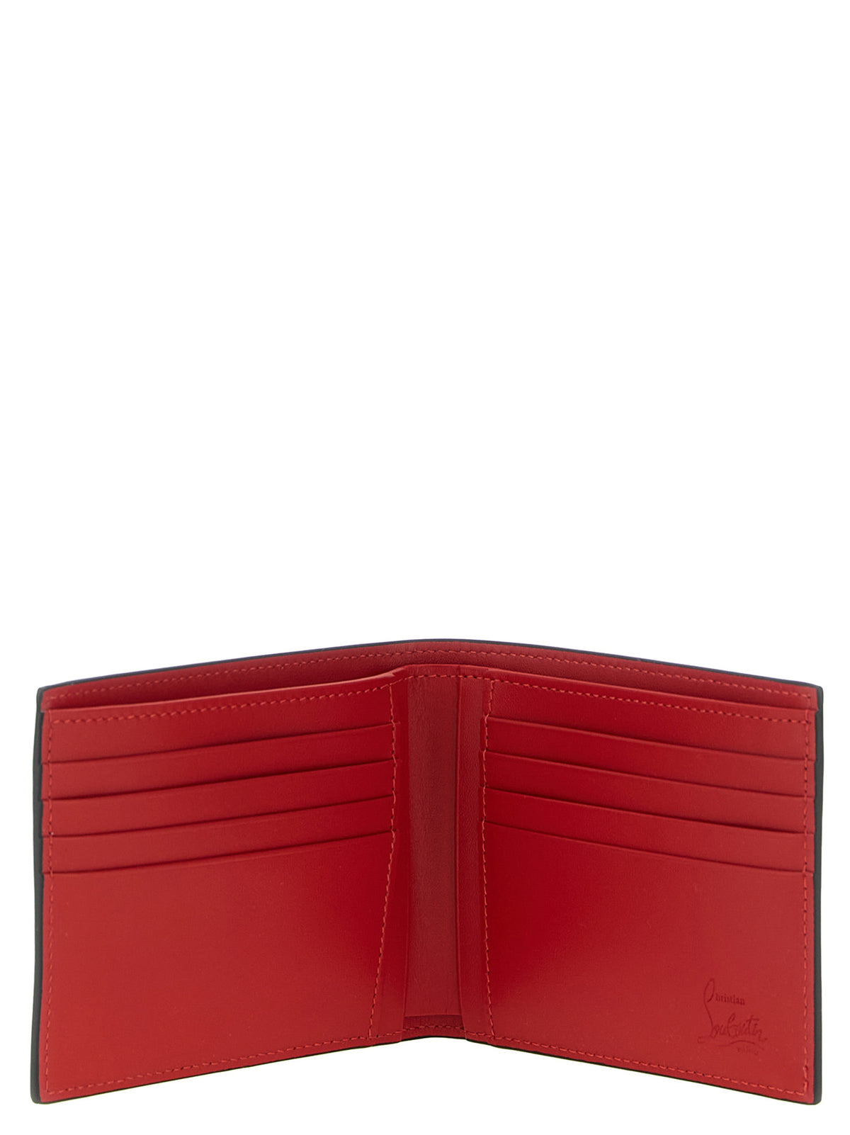 Christian Louboutin Brieftasche aus schwarzem Kalbsleder