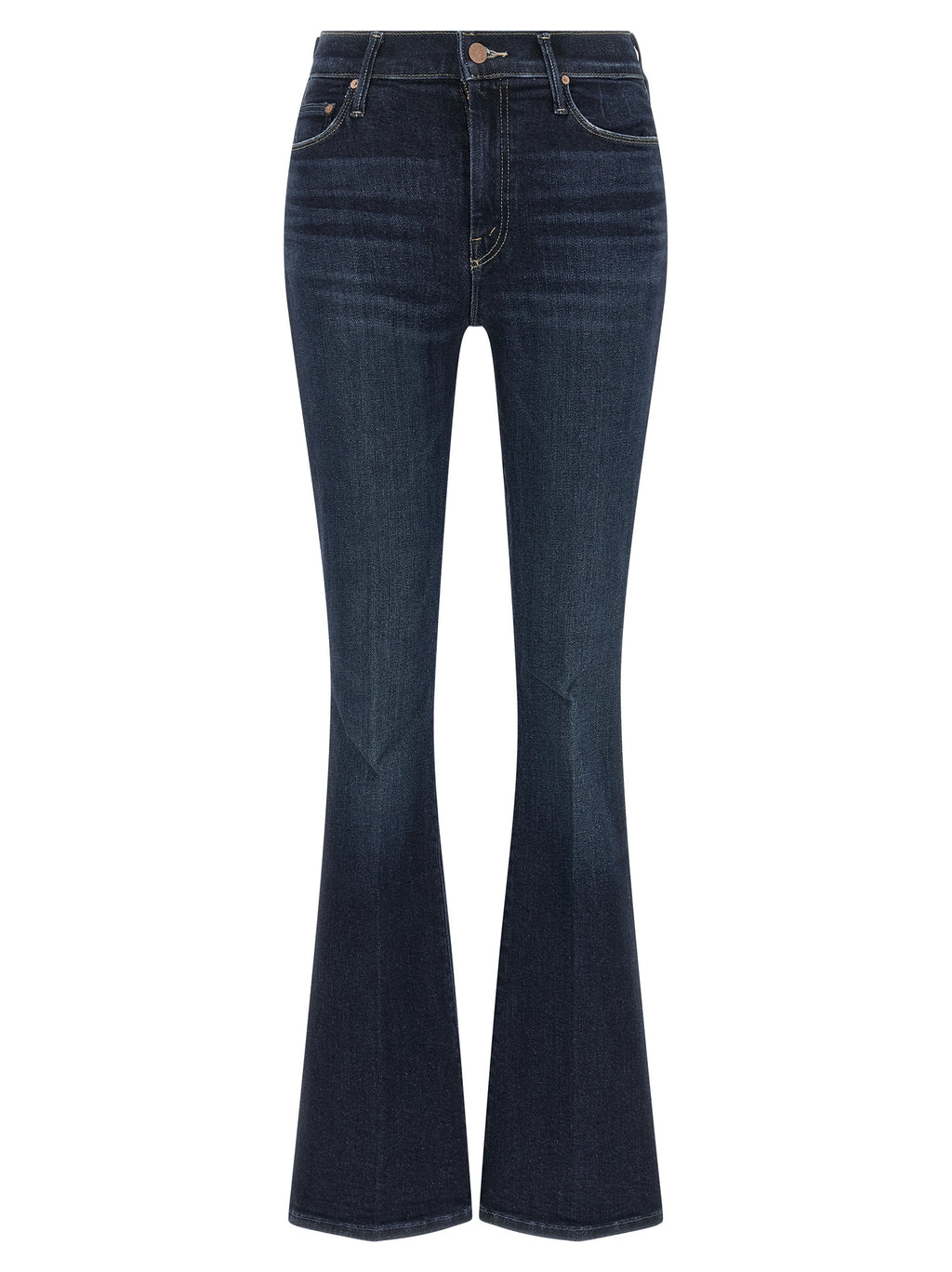 Mother Denim blaue ausgestellte Jeans aus Baumwolle