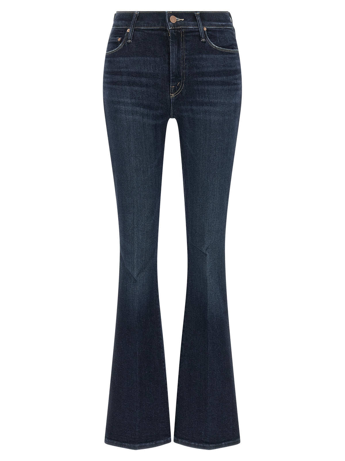 Mother Denim blaue ausgestellte Jeans aus Baumwolle