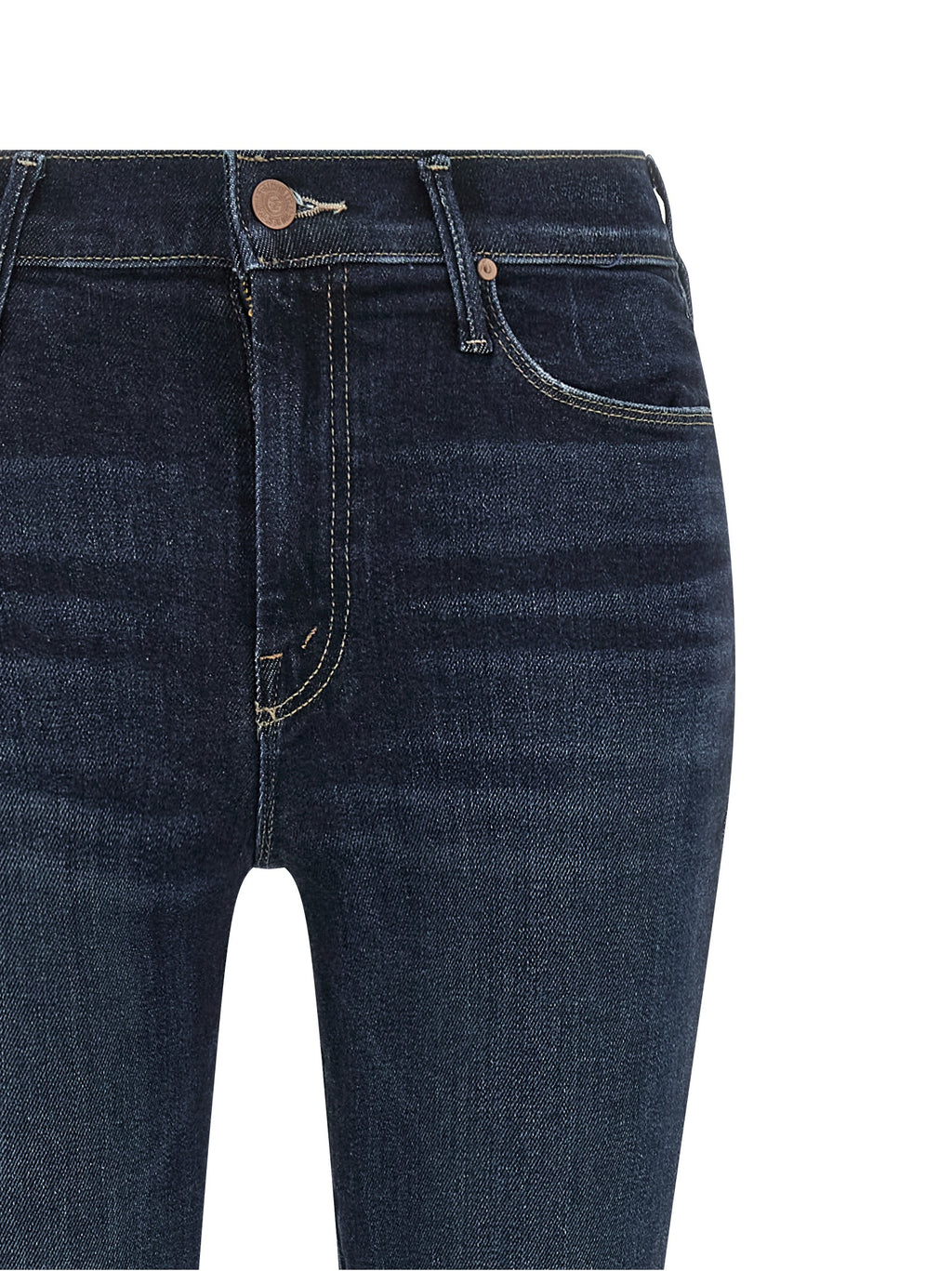 Mother Denim blaue ausgestellte Jeans aus Baumwolle