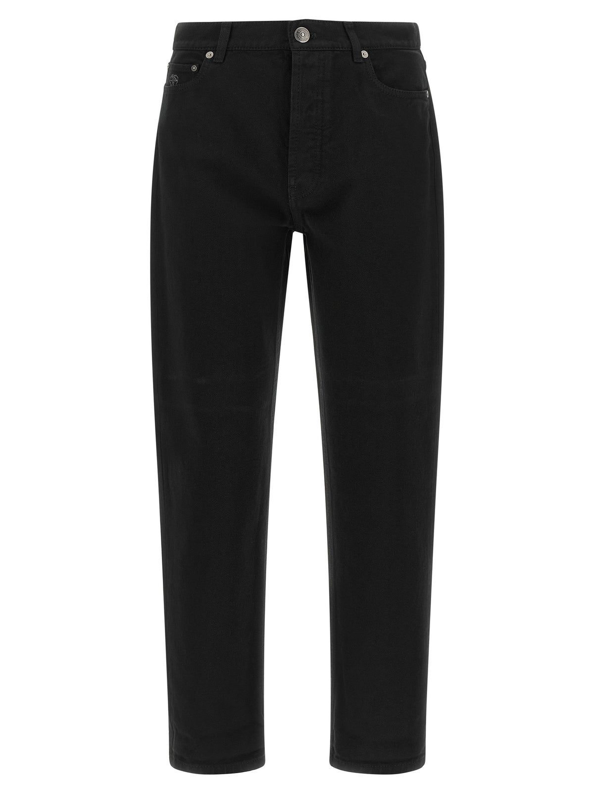 Brunello Cucinelli Schwarze Jeans mit geradem Bein aus Baumwolle