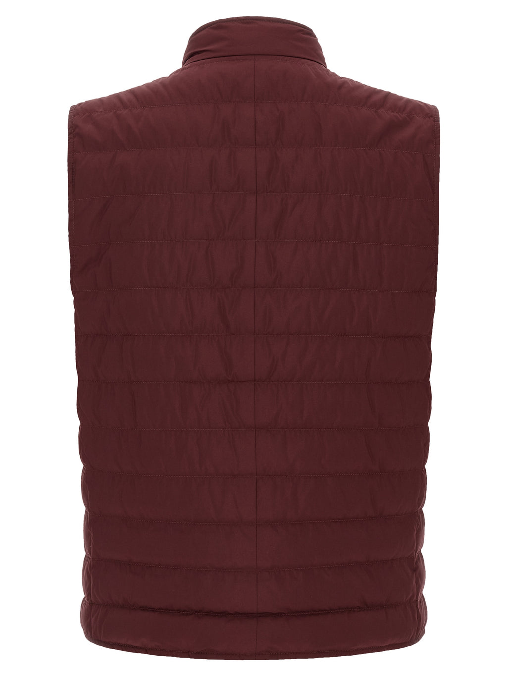 Veste sans manches en polyester bordeaux Brunello Cucinelli