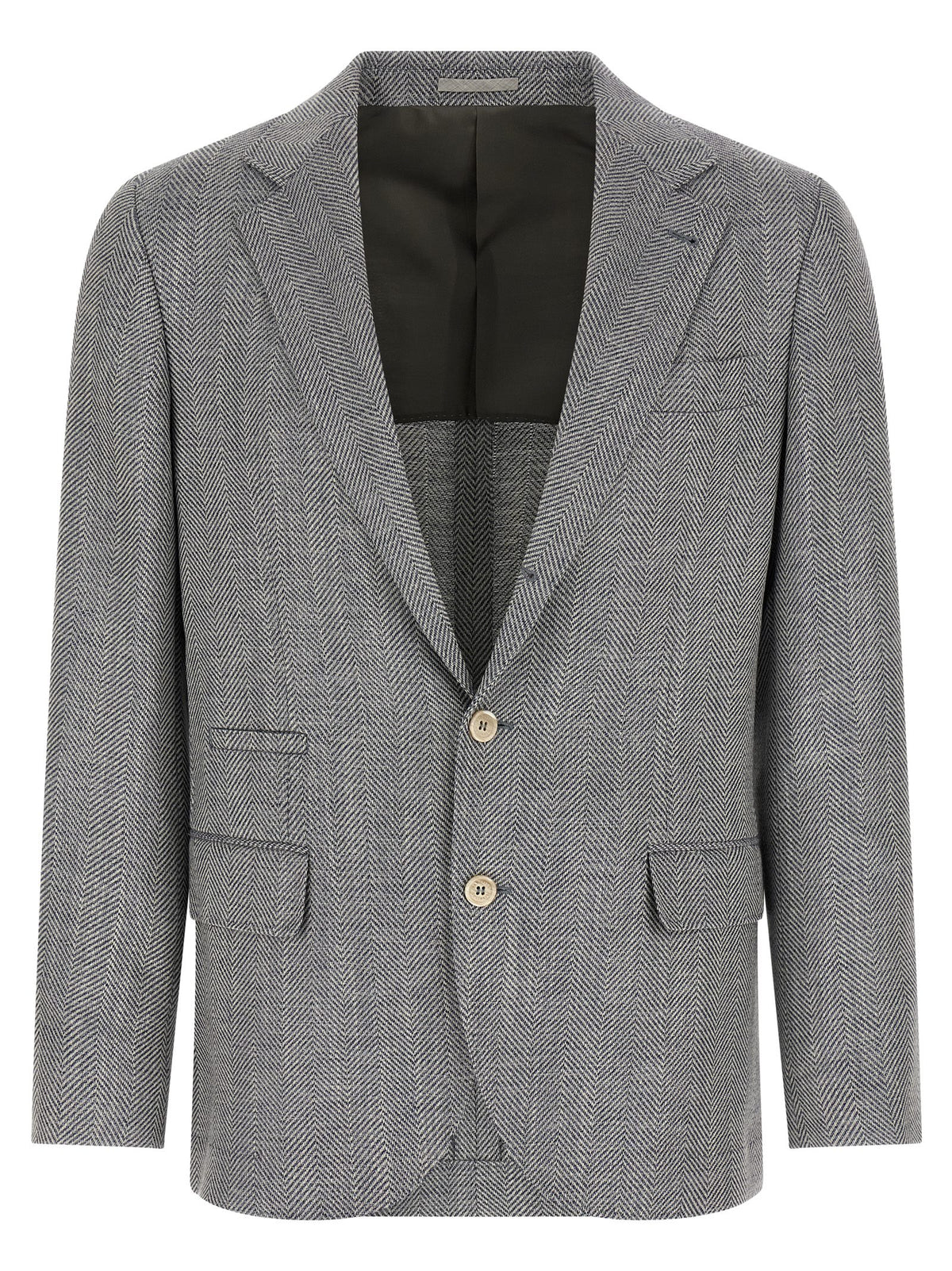 Brunello Cucinelli Blazer aus grauer Wolle
