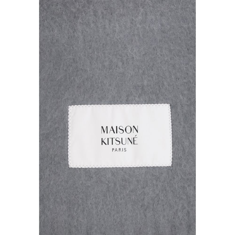 Maison Kitsuné Gray Alpaca Vicugna Pacos Scarf