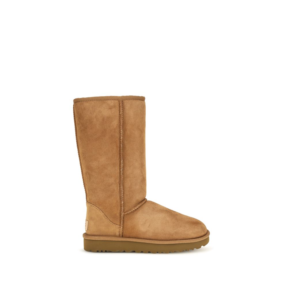 UGG Beige Leder-Stiefeletten