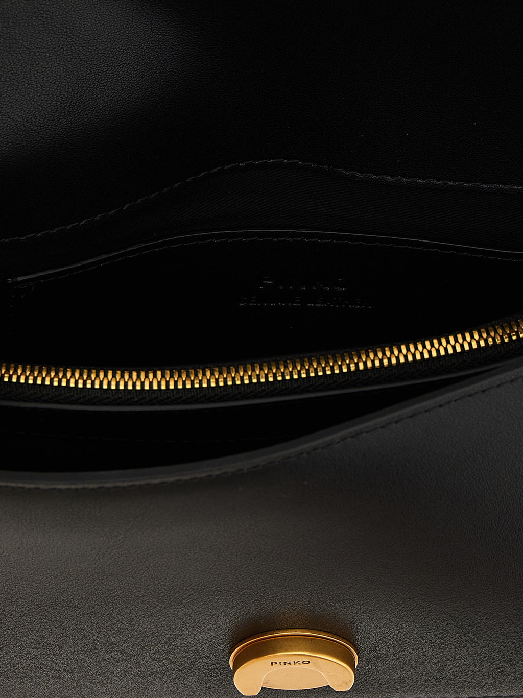 PINKO Black Calfskin Crossbody Bag