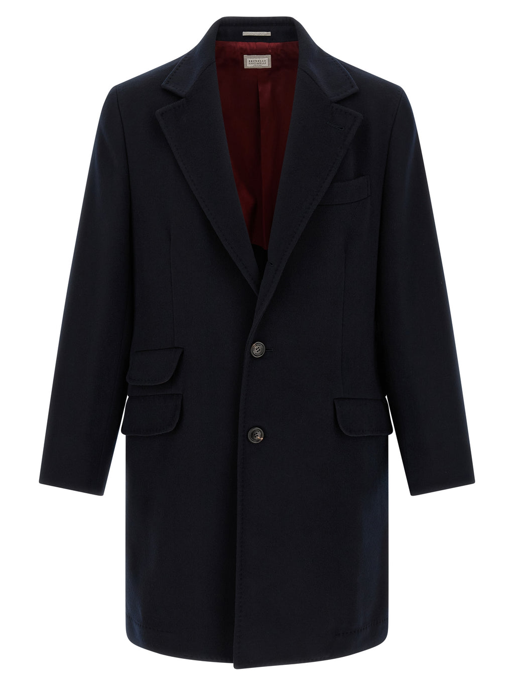 Brunello Cucinelli Blue Virgin Wool Coat