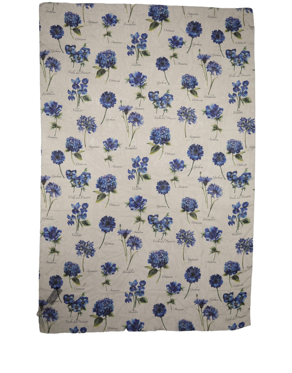 Dolce & Gabbana White Silk Floral Chiffon Long Stole Scarf