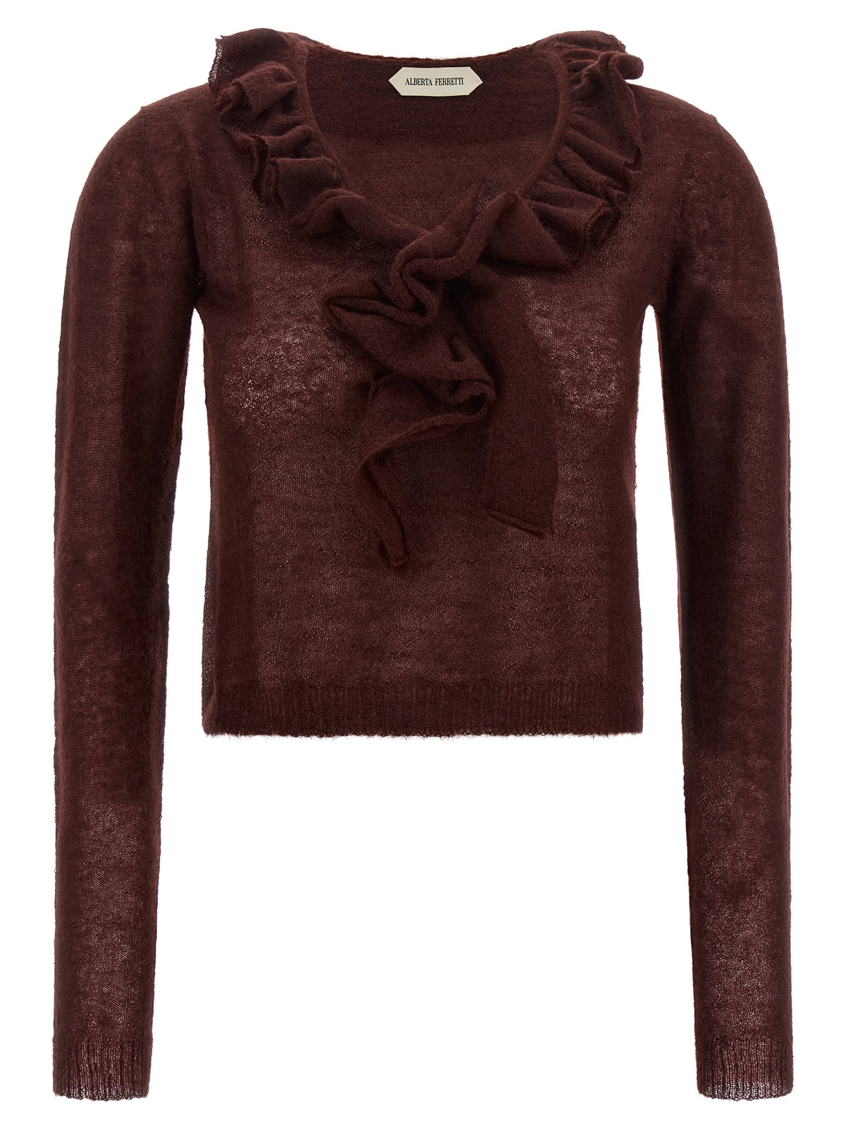 Alberta Ferretti Bordeaux Polyamide Cardigan