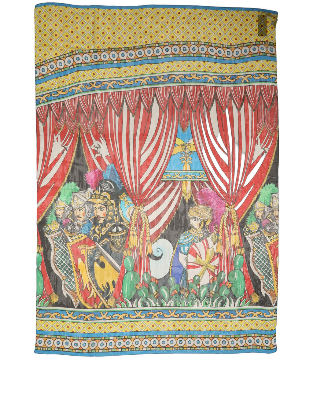 Dolce & Gabbana Multicolor Silk Printed Shawl Stole Scarf