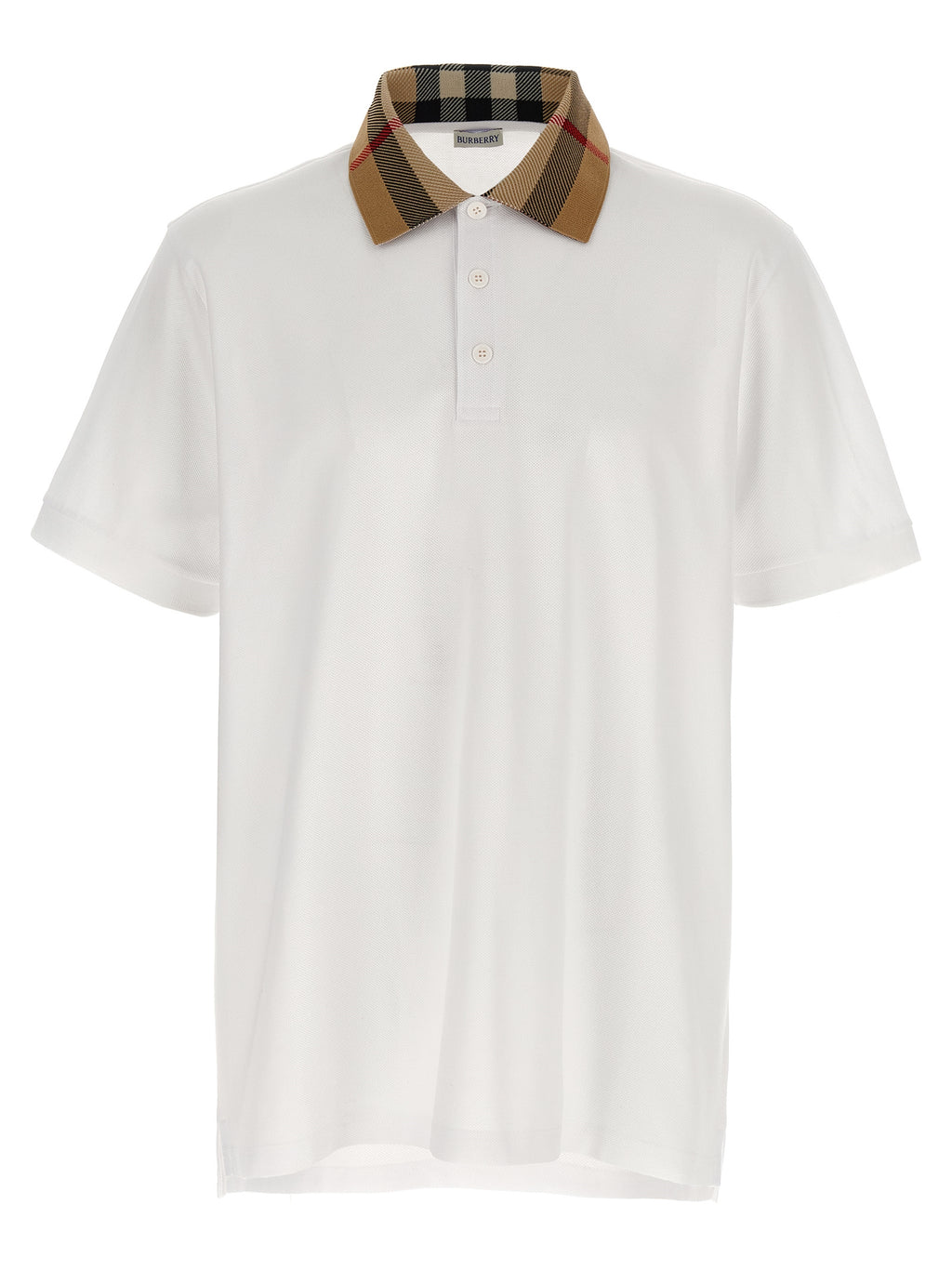 Burberry White Cotton Polo Shirt