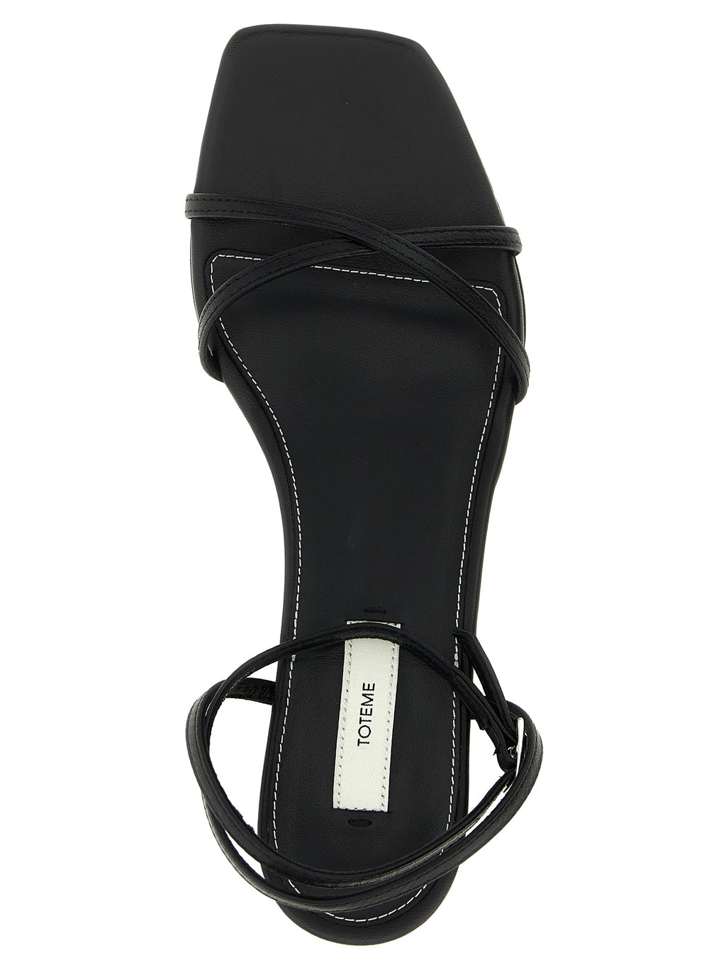 TOTEME Black Leather Mid Heel Pumps